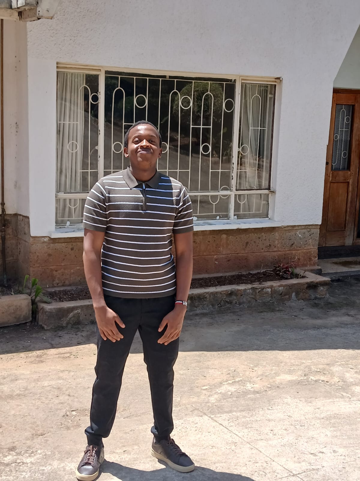 Alvin Karanja, the sexiest man in Nairobi, outdoors in Nairobi